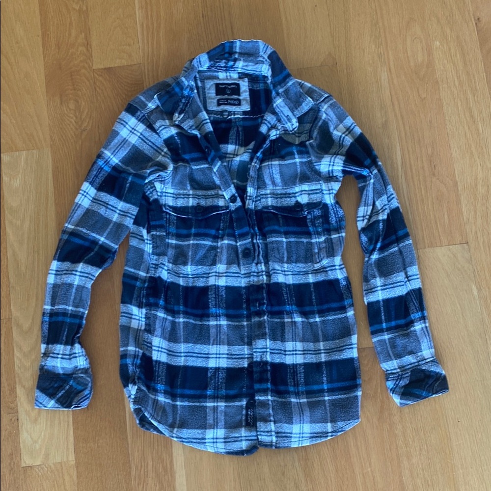 Burnside Blue and White Button Down Shirt